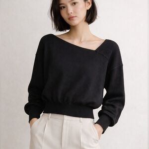 Catherine Malandrino Assymetrical Neckline Sweater